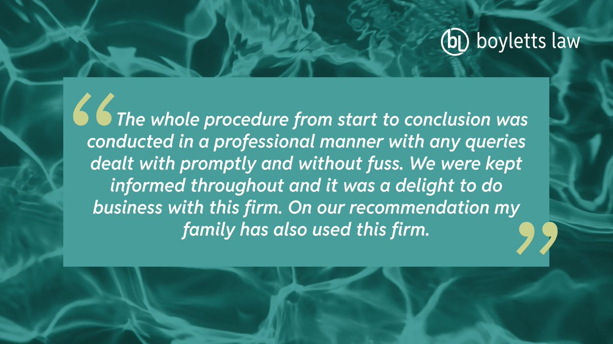 BoylettsLegal's tweet photo. We’re delighted to share this recent review from one of Kim Boylett's clients. 

If you need help dealing with a lasting power of attorney, or you're just looking for advice, our Estate Planning team is here to assist you: 
https://t.co/RxjUUEGQsb 

#FeedbackFriday #LawFirm #LPA https://t.co/erh1slhlj6