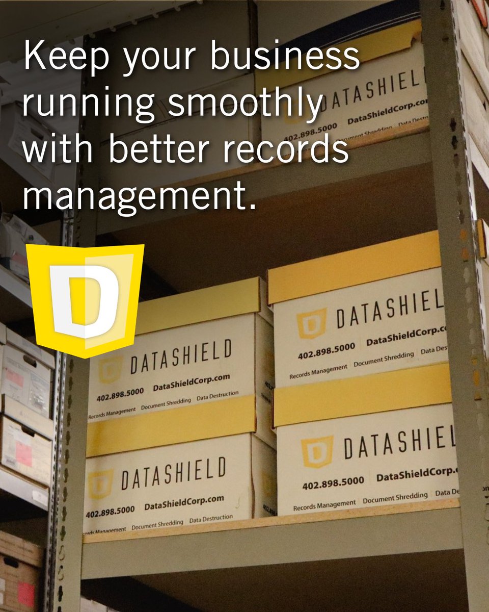 DataShieldCorp's tweet image. DataShield’s Records Management solutions help businesses securely store, organize, and access important documents without the burden of on-site clutter.
datashieldcorp.com/records-manage…
#RecordsManagement #BusinessOperations #DataSecurity #Compliance #OfficeEfficiency  @shredvault