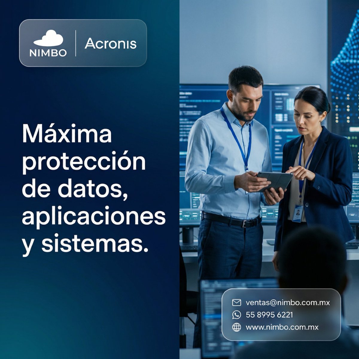 NIMBOENLANUBE's tweet photo. ⚠️ Un ataque, error o falla no debería detener tu empresa.

🛡️ Con Acronis respaldas, proteges y recuperas tu información en minutos. Evita pérdidas, ransomware y riesgos desde una sola solución.

🚀 Mantén tu operación siempre activa.

#Ciberseguridad #Backup https://t.co/rZQvJjbbPL