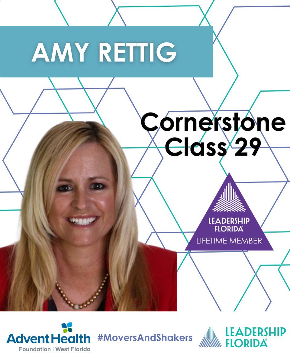 LeadershipFla's tweet image. Amy Rettig (#CornerstoneClass29 #WestCentralRegion) started her new role as the Director of Community Partnerships and Development for AMIkids. 

#MoversAndShakers is sponsored by AdventHealth West Florida Foundation.