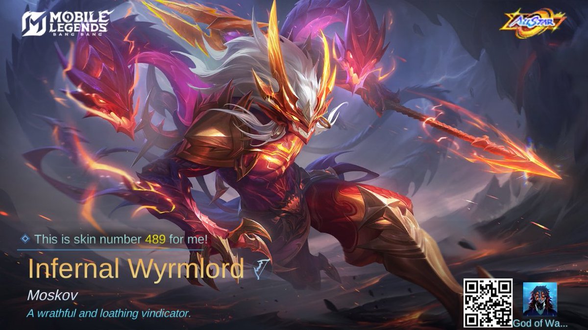CocodeRastaRKO's tweet photo. I just obtained a new skin Infernal Wyrmlord in Mobile Legends: Bang Bang! Let's face off against the world's best MOBA players together! 
https://t.co/vxb0RIqlez https://t.co/epNSFuUE4q