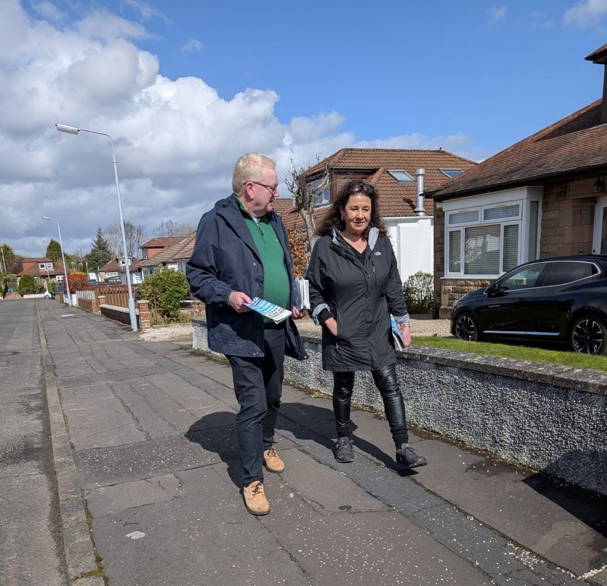 Jackson_Carlaw's tweet photo. Fantastic team campaigning in Williamwood today including local Councillor Kate Campbell.

Polling analysis from the UK’s leading elections expert Professor Sir John Curtice makes clear that Eastwood is expected to be a close-run contest between Scottish Conservatives and the SNP.

To stop the SNP in Eastwood on Thursday 7th May, vote for me on the purple constituency ballot paper and @ScotTories on the peach ballot.