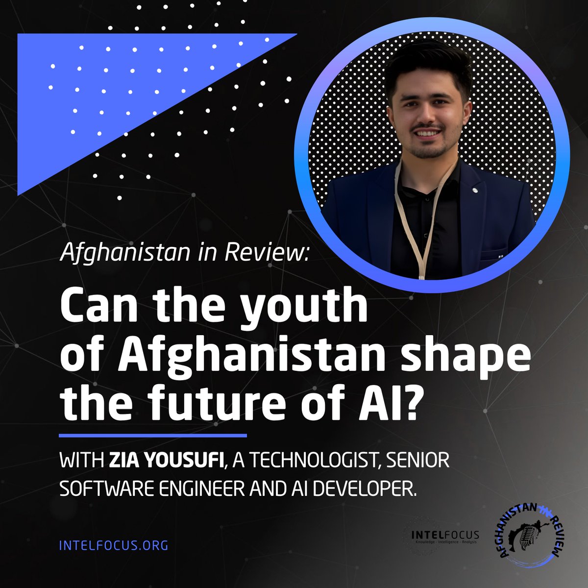 IntelFocusHQ's tweet photo. 📢 In our next episode of Afghanistan in Review, we speak with Zia Yousufi, a technologist from Afghanistan, senior software engineer and AI developer, about coding, AI, education, exile, and what it means to keep imagining a future when so much has been taken away.

The full episode will be out this Monday, 13 April.
