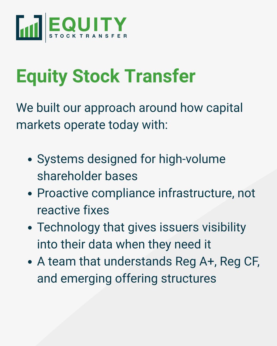 Equity Stock Transfer (@Equity_Stock) / Posts / X