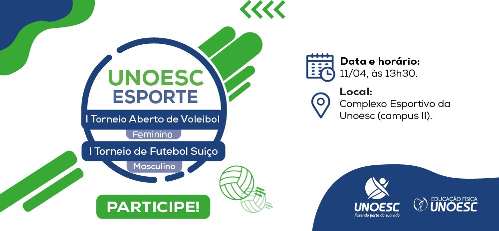 Unoesc Esporte será realizado neste sábado em Joaçaba.

Confira: unoesc.edu.br/blog/unoesc-es…