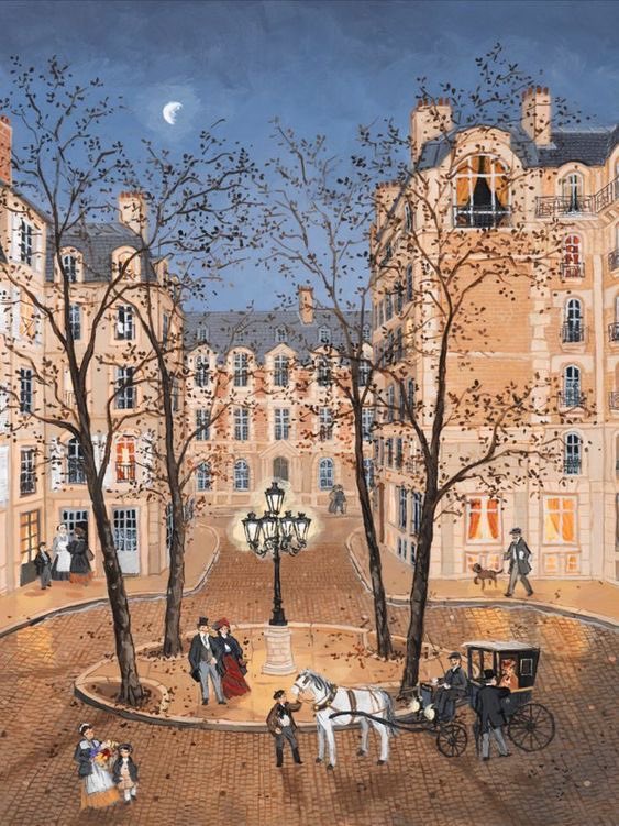 Fabienne Delacroix Art
Dad Michel Delacroix also a French artist whose delightful work I’ve posted many times over the years 
Fabienne has her own style and it’s charming.   Men in top hats and the feeling of the Victorian era 
Thanks my  XTwitterarty 
Helen 😮‍💨🤧Stee🚂🏥Max🐶💚