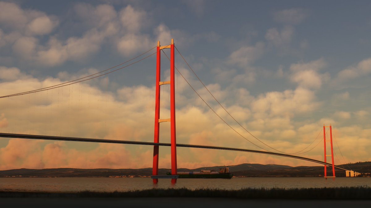 simulasyonturk's tweet image. Solda ETS 2 🇹🇷Anatolia DLC - Çanakkale 1915 Köprüsü
Sağda bizim MSFS için yayınladığımız Turkish Bridges versiyonu 🫡