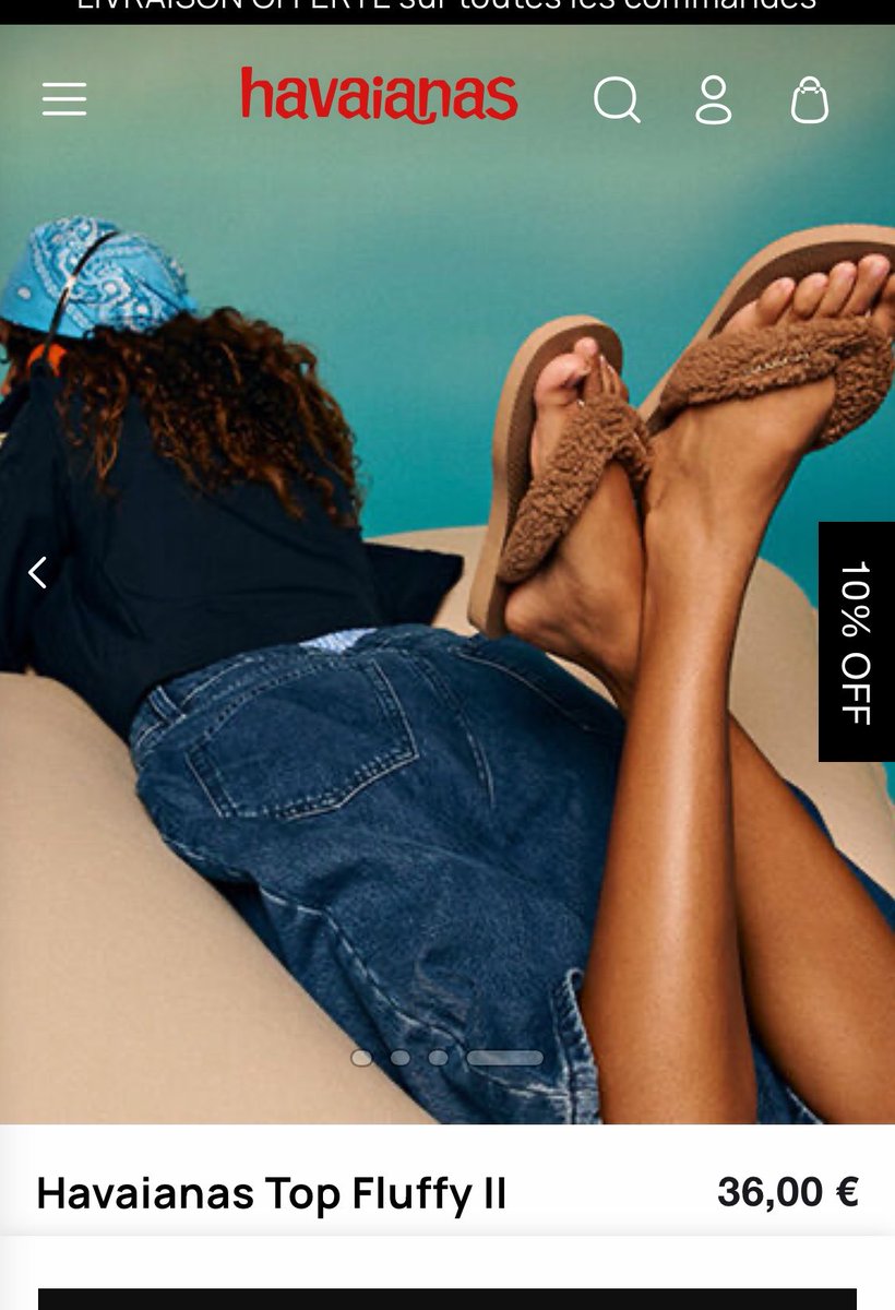 Suetehsah's tweet image. Alerte bon plan 🚨

L’été approche et nos pieds réclament de respirer ! ☀️

J’ai déniché ces Havaianas 🩴 à prix cassé chez Mistigriff.
Foncez si vous aimez les tongs, il y a plein d’autres modèles 🦶

#BonPlan #Havaianas #mode #summer #fashion