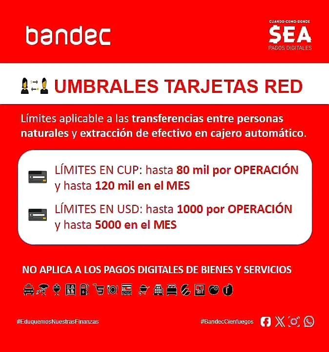 LimontaFrometa's tweet photo. ¿Hay alguna solución para transferir un importe mayor a los 120 mil CUP?
Si, presencial en el banco puede transferir desde sus tarjetas personales a otras tarjetas personales, dígase cuando el importe es mayor al límite establecido y cuando ha superado este límite dentro del mes. https://t.co/kxS0Zt8Z8j