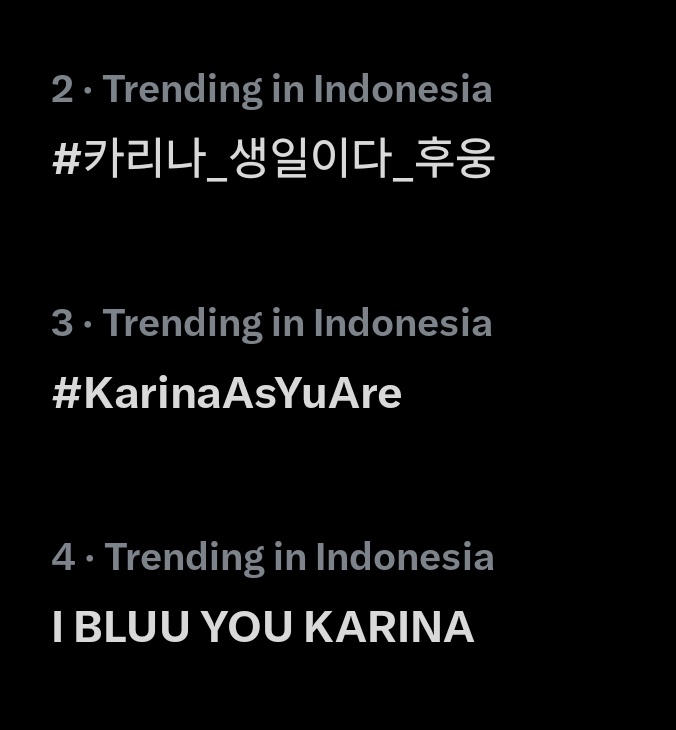 SEKARINA_ID's tweet photo. LETS GO TO NUMBER 1

I BLUU YOU KARINA
#KarinaAsYuAre 
#카리나_생일이다_후웅 https://t.co/ZAIiGHsnBK