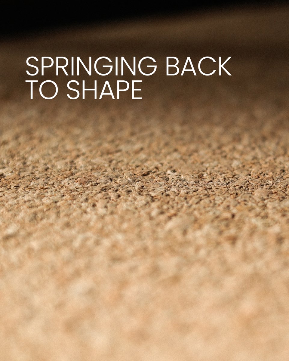 Granorte's tweet photo. Cork’s natural elasticity lets it bounce back after compression effortlessly, keeping its structure intact, while being remarkably resilient.
This unique resilience means it can adapt to any space or idea, offering multiple design possibilities! https://t.co/yO5K9ODZZj