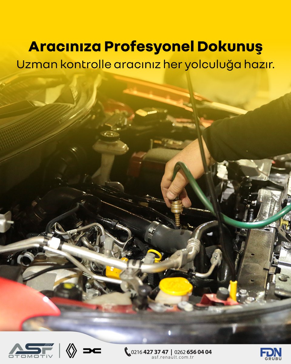 Uzman ekip, profesyonel kontrol ve güven veren servis hizmetiyle aracınızı ASF Renault&amp;Dacia Servislerinde en iyi şekilde karşılıyoruz.

#ASFOtomotiv #ASFRenaultDacia #Renault #Dacia #RenaultServis