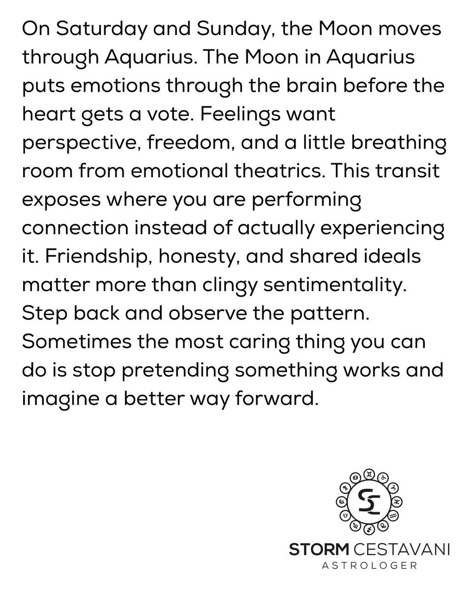 StormCestavani's tweet image. The Moon in Aquarius doesn’t do emotional performance. It wants honesty, space, and the freedom to feel something different. Tomorrow’s transit may stir that up. How do you think this one will show up for you?

#astrology #horoscopes #AriesSeason