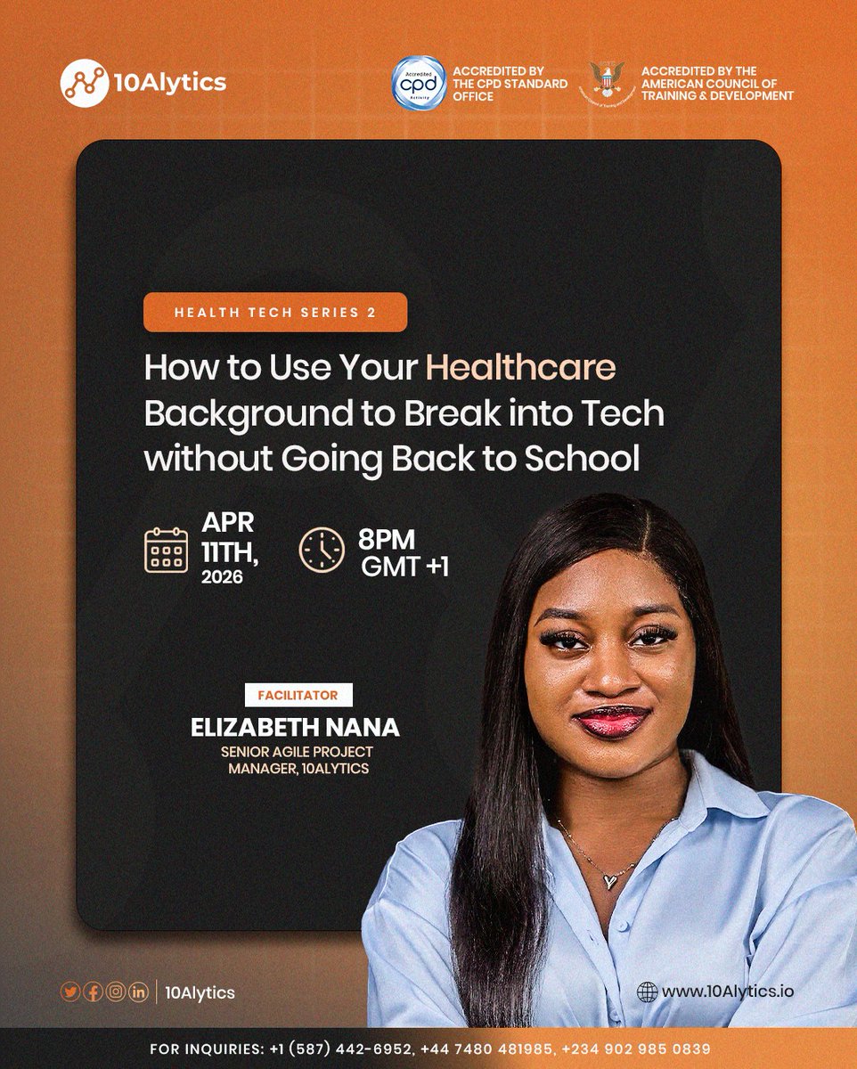 Your healthcare experience is more valuable in the tech world than you realize. 

If you have been looking for a way to pivot into the tech industry without the time or expense of a new degree, this is the session for you!

Join Elizabeth Nana, Senior Agile Project Manager at