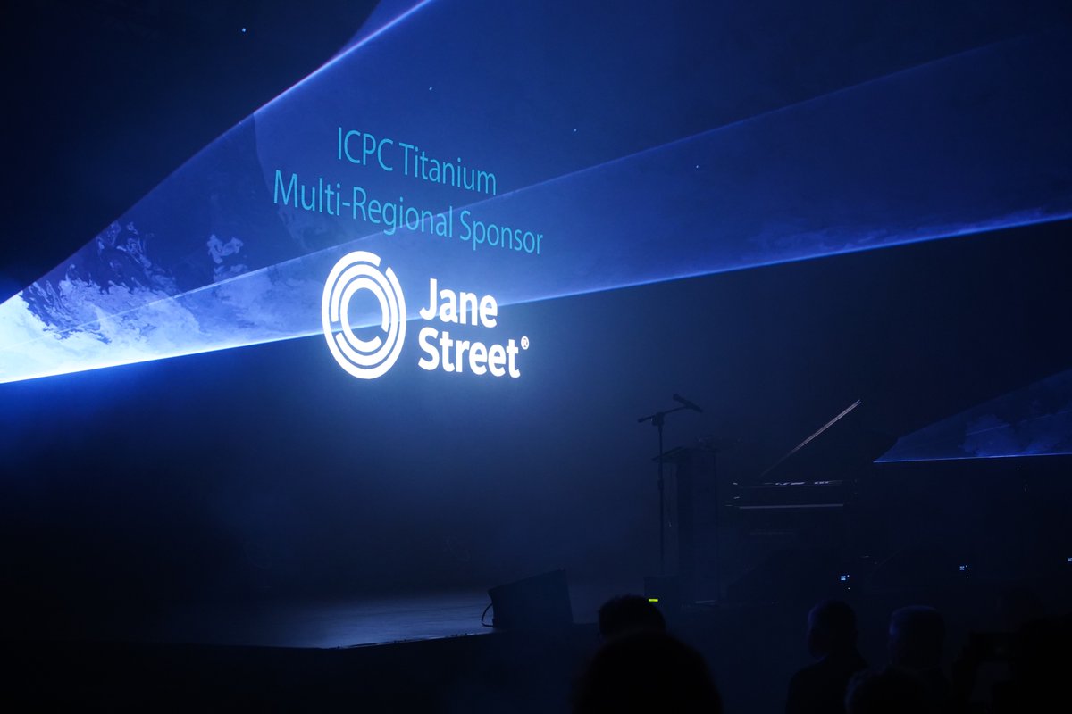 ICPCNews's tweet photo. 🌟Thank you, @JaneStreetGroup - ICPC Multi-Regional Titanium Sponsor for supporting the 2025–2026 ICPC regionals and championships across North America, Europe, Asia Pacific, Asia West, South Pacific and Asia East. 🌟 https://t.co/AItmeTaaAT