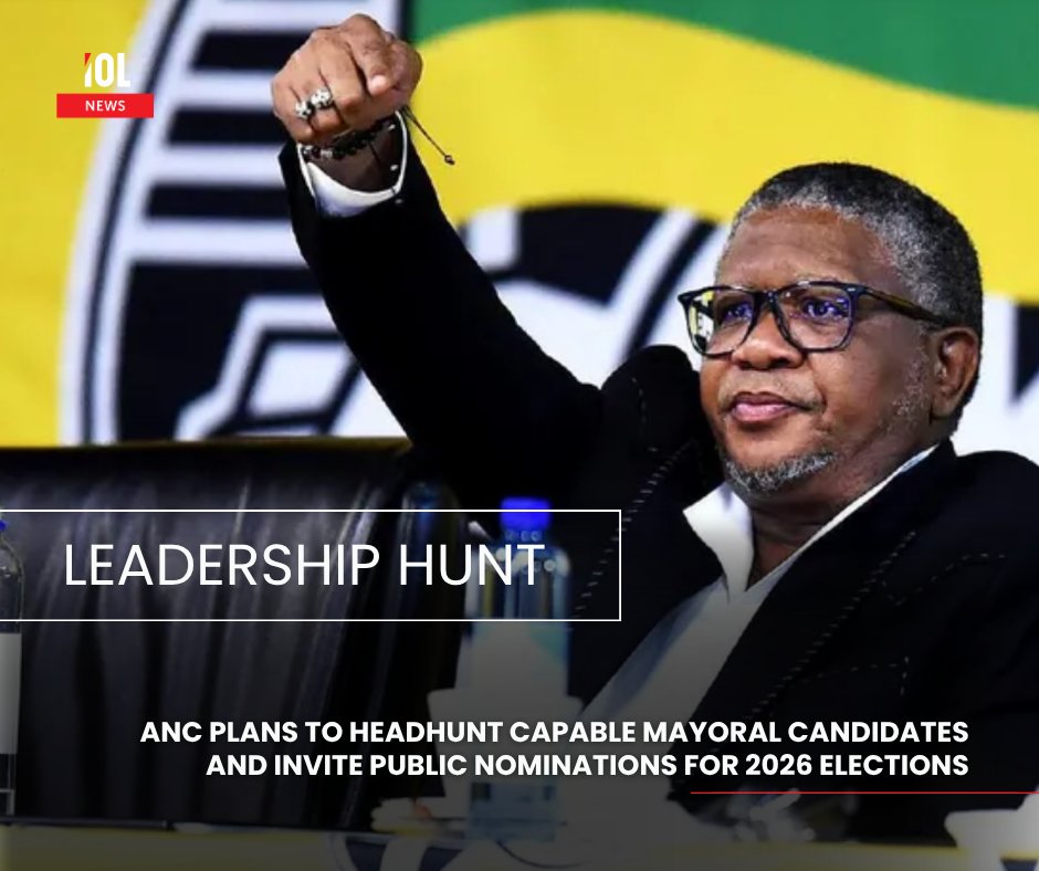 IOL's tweet image. Ahead of the 2026 elections, the ANC plans to headhunt capable mayoral candidates while inviting public nominations. The move signals a push for inclusivity, accountability, and stronger local leadership.
#news #ANC #2026Elections #leadership #search 
Read on