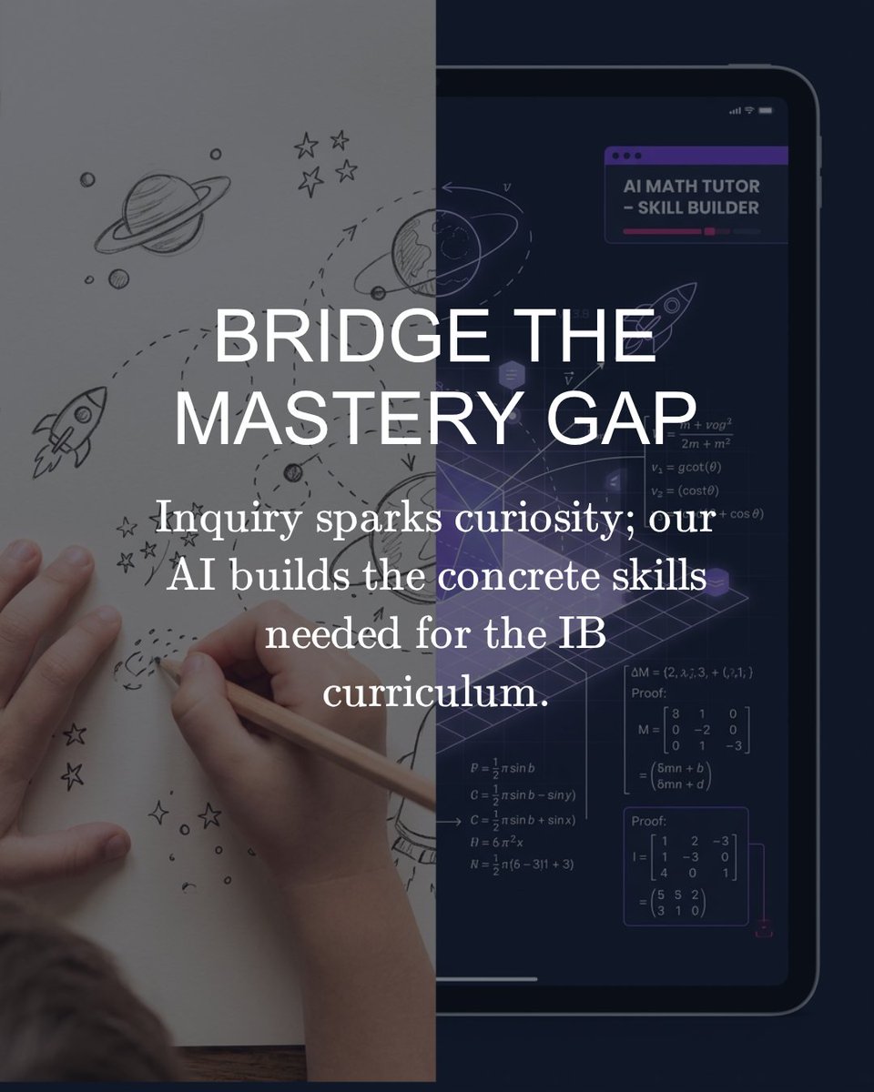 IB curriculum is great for inquiry based learning but math mastery needs mastering core concepts just as well.

AI Math Tutor uses socratic method and voice based skill building to bridge the gaps left by IB curriculum.

aimathtutor.in