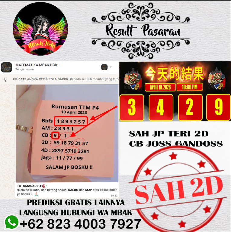 Mbak_hoki's tweet photo. TOTOMACAU P4 RESULT 3429 SAHHH JP 2D BOSKUUU
LANJUTKANN P5 PAUSPAUSS BOSKUU 🚀🚀 https://t.co/PXdqMei6HY
