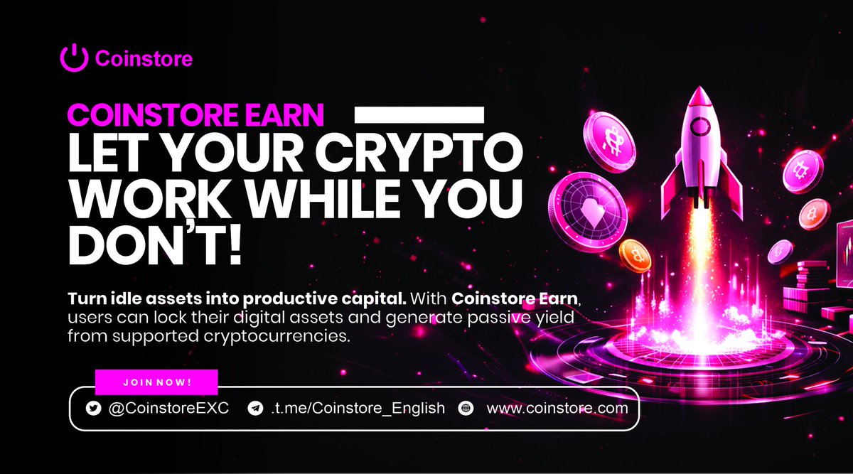 Goodnews4041's tweet image. Not into trading? No stress.
@CoinstoreExc Earn helps you grow your crypto through secure staking.
Stake 50+ assets, including USDT with up to 12% APY.

Earn while you hold.
🔗cutt.ly/GeK8nCid

#coinstore #earn #staking