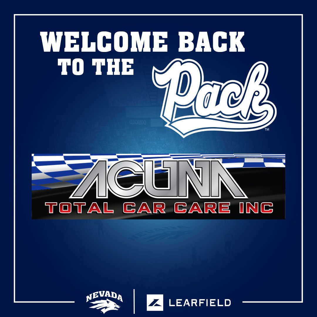 Nevada_WPSP's tweet photo. Partnership extended 🤝

@NevadaWolfPack is excited to continue building with Acuna Total Car Care as they expand their presence across Nevada Athletics.

Appreciate their continued trust in the Wolf Pack and commitment to connecting with our fanbase!

#GoPack https://t.co/buh6KBysFM