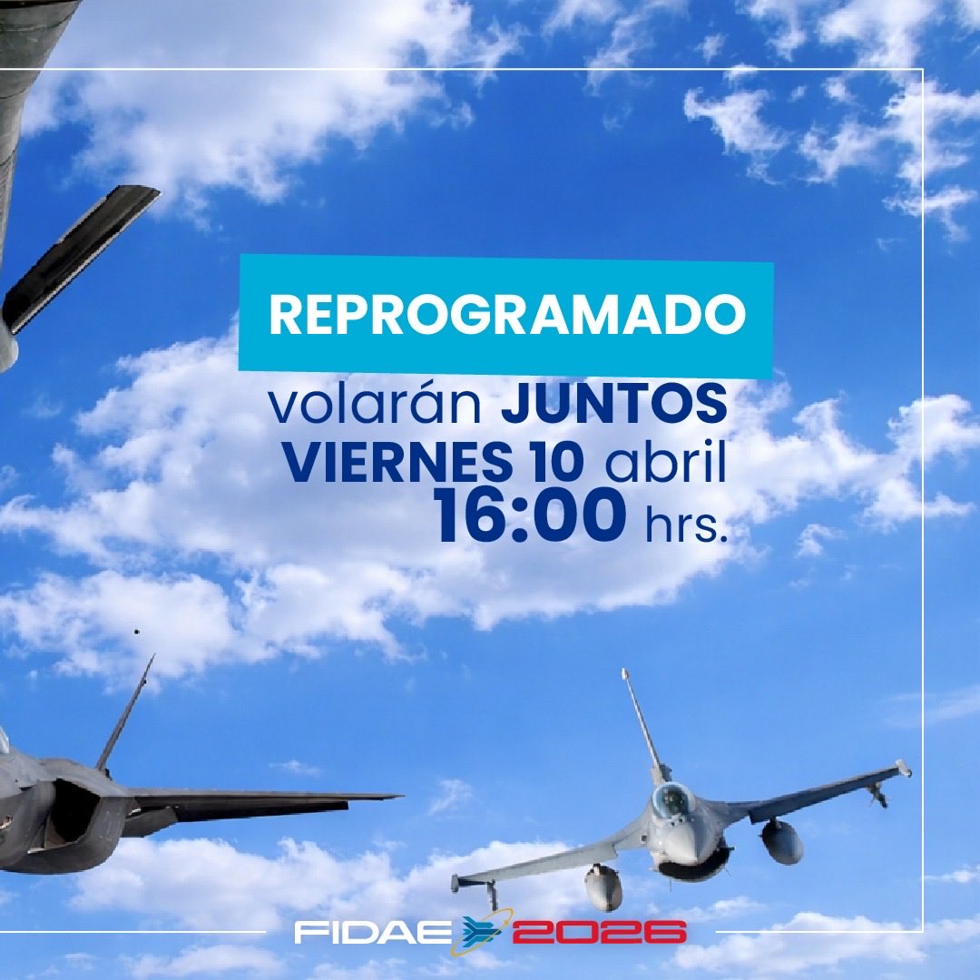 FIDAE_OFICIAL's tweet image. REPROGRAMADO 🚀
Prepara tu cámara y busca el mejor spot porque el KC-135, F-35 y F-16 volarán juntos sobre la ciudad de Santiago 📸 #FIDAE2026