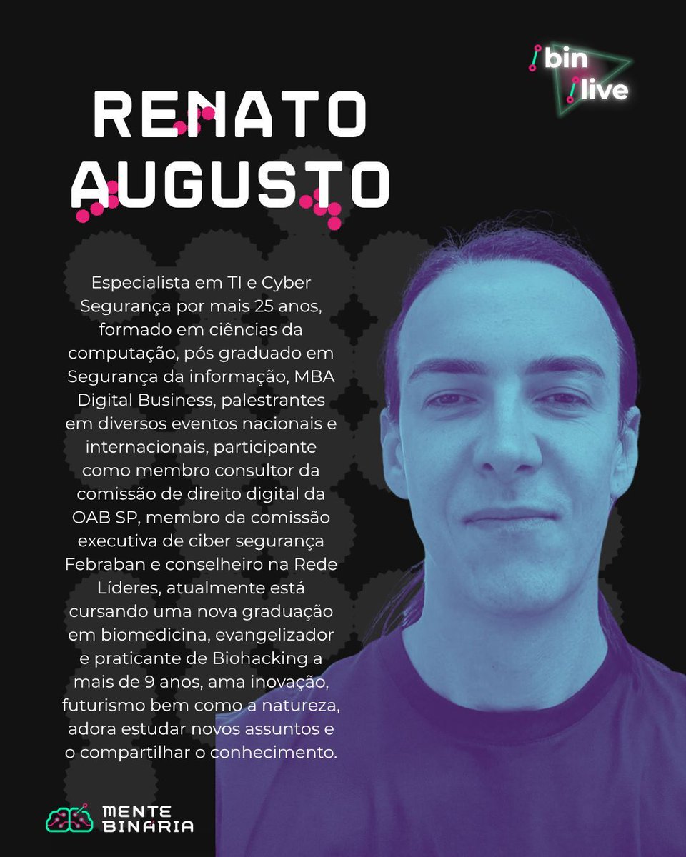 mentebinaria's tweet photo. 15 de abril às 20h
Nessa edição, vamos falar de biohacking, basicamente a tentativa de dar um ctrl+alt+del no corpo humano usando café, jejum e um monte de dado que você nem sabia que estava gerando. 

💚 Com Michele Cordeiro e Renato Augusto.

🔗 Link: https://t.co/FchTB4euFW https://t.co/SSnF6ZvkBz