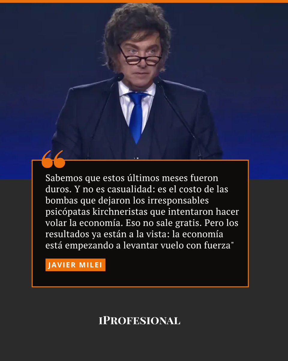 iProfesional's tweet image. 🗣️ Milei admitió que el inicio de 2026 fue duro para consumo y actividad. Pidió paciencia y anticipó mejoras desde abril.

🔗 Leé la nota 👉🏻 mrf.lu/bj1_

#Economía #Consumo #Milei
