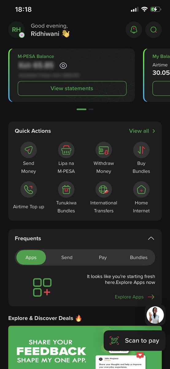 RizwanHamisi's tweet image. The new safaricom oneApp communicates one thing. UI/UX design is becoming dysfunctional, developers focus on achieving the intended goal and let AI decide on the design pattern. 

Do you think newer safaricom products go through UI/UX or developer are left to decide the design??