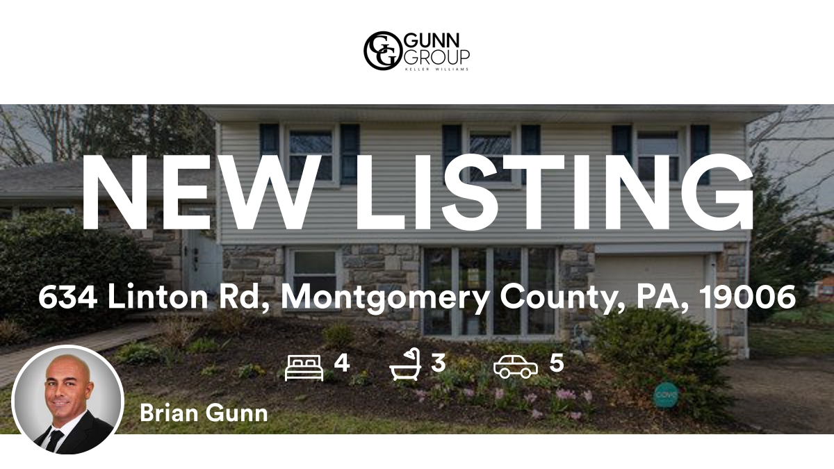 BGunnRealtor's tweet photo. 🛌 4 🛀 3 🚘 5
📍 634 Linton Rd, Montgomery County, PA, 19006

My latest listing on RateMyAgent.
PA RS317067
https://t.co/AnW9INyQYH

...
#ratemyagent #realestate #Keller_Williams_Real_EstateLanghorne #gunngroup https://t.co/OpslVYVrx8