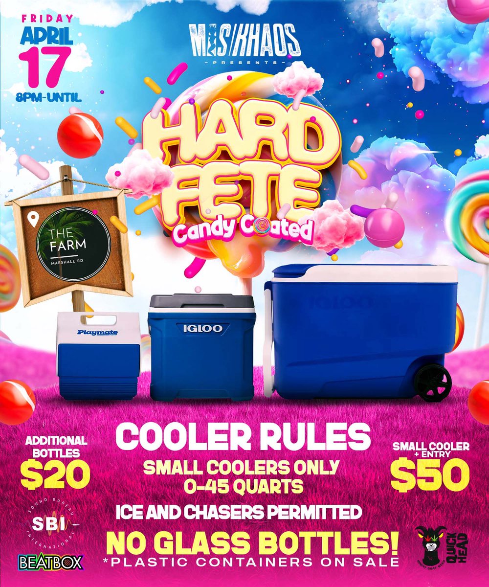 Always a good time to cause Khaos! HARDFETE 1 week away🍻.

📍Tickets cheaper online: islandetickets.com/event/HARDFETE…