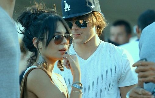 vanessa hudgens and zac efron at coachella, 2010