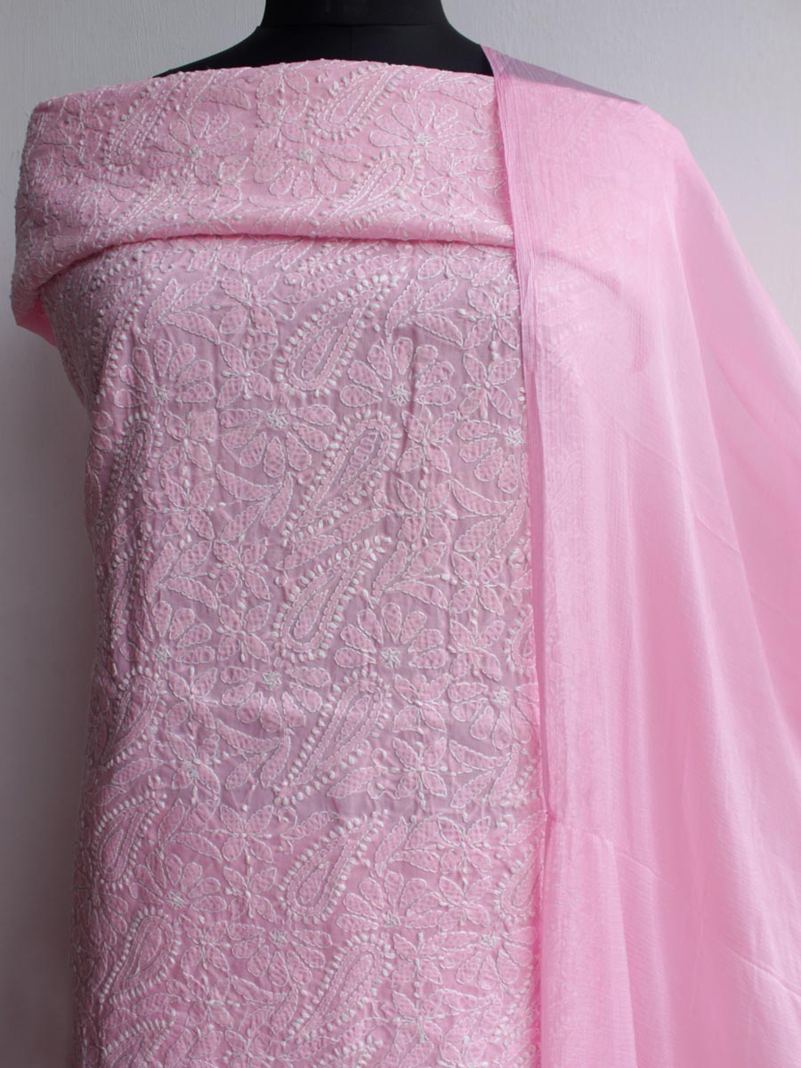 Shilphaat's tweet photo. LUCKNOW CHIKANKARI . 
Cotton dress-material, handembroidered with  Lucknow Chikankari . 
 . 
SHOP at https://t.co/0uWl2ZngFi
https://t.co/vIXye8r4YT
. . 
#chikankari #chikankarisuit #dressmaterial #lucknowchikankari #handembroidery #lucknowisuit #cottonsuit #चिकनकारी #shilphaat https://t.co/CUyPnUBPHP