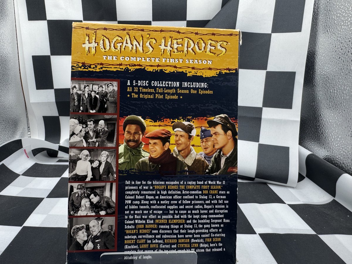 WilliamJGraham's tweet image. Check out Hogan's Heroes - The Complete First Season DVD ebay.us/m/y2PAGd #eBay via @eBay 
The Hogan's Heroes - The Complete First Season" is a 5-disc DVD set featuring the popular television comedy series. The discs are in NTSC video format and come in a tall DVD case.