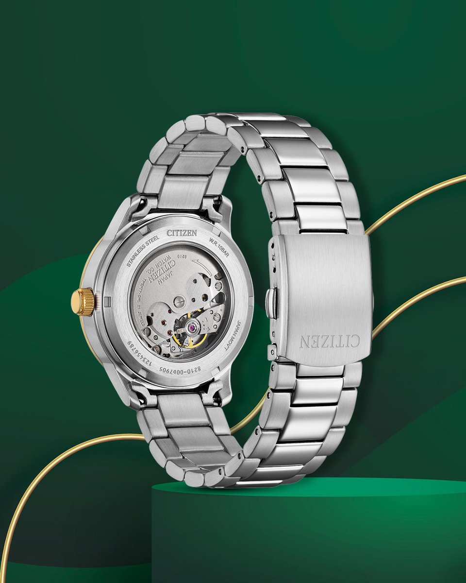 citizentimeph's tweet image. CITIZEN NJ0196-80X 40MM AUTOMATIC
GREEN DIAL WATCH
_____

– Date Display
– Green Dial
– Stainless Steel Strap &amp;amp; Case
– WR to 10 bar
– Case Size: 40mm
– Two-Tone, Gold Plating
– Crystal Glass
_____

For more details please visit:
citizen.com.ph/html/en/produc…

#CitizenWatch #Mechanical
