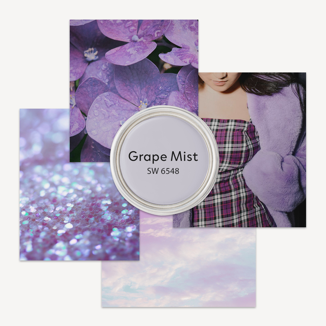 PreguntaSherwin's tweet photo. Un estilo radiante comienza con nuestro Color del Mes de abril.
Prueba SW 6548 Grape Mist en:
> Salas de estar
> Dormitorios
> Cielos
Encuéntralo en tu tienda Sherwin-Williams cercana. https://t.co/t4a1vfsaWm