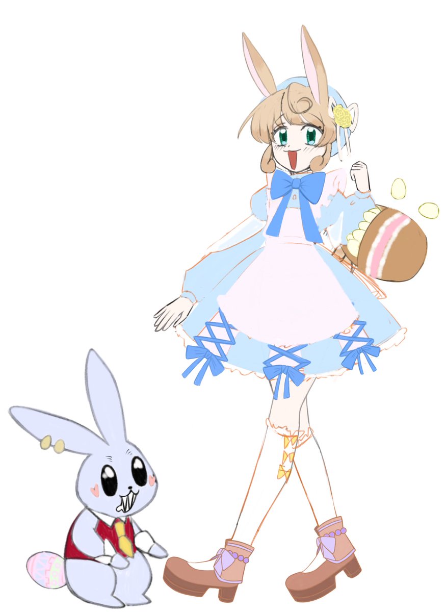 p_un_io's tweet photo. リクエスト
イースター🥚🐇
（中途半端） https://t.co/ybvEbtxeD2