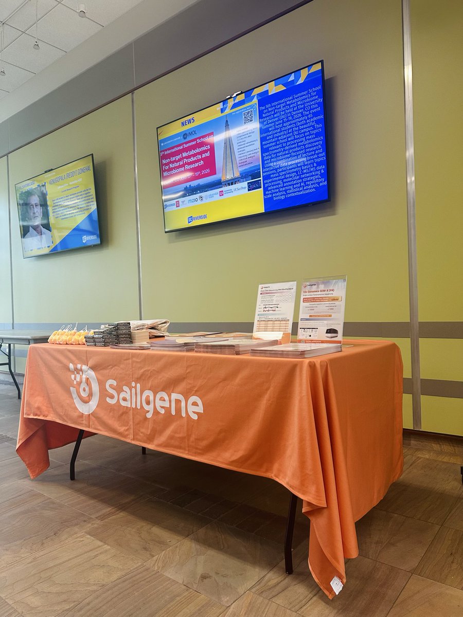 sailgene's tweet image. At the SoCal Single Cell Retreat 👋
Come chat with us about sequencing for your single-cell projects.

We’re running a special promo + have small gifts at the booth 🎁

Find us at the UCR Genomics Building!

#SingleCell #Genomics #Sequencing #MultiOmics #UCR #SoCal
