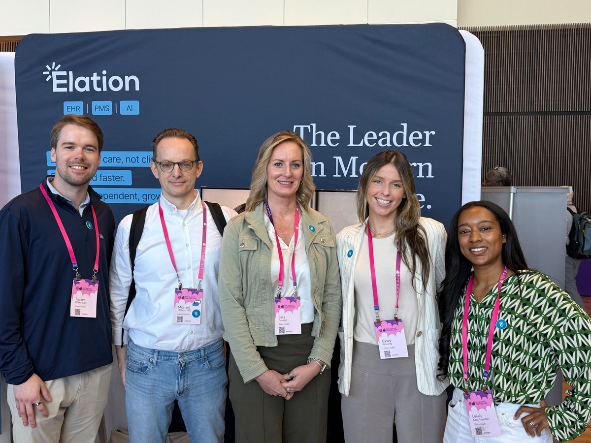 ElationHealth's tweet image. It's day 3 of #HintSummit26 and booth #7 has been buzzing.!If you're done letting admin eat into your evenings, come say hi before it wraps tomorrow (Apr 11).   #DPC #DirectPrimaryCare