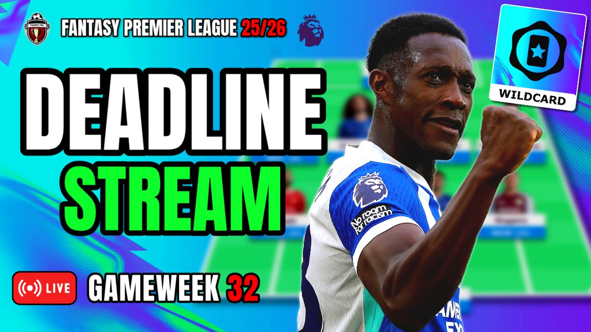 TrophyFpl's tweet photo. 🚨 LIVE FROM 17:30

▶️ Wildcard special 
▶️ Your teams
▶️ 50/50 dilemmas 
▶️ Predications league

Link https://t.co/dq465QOoPQ https://t.co/9R6P2ite21