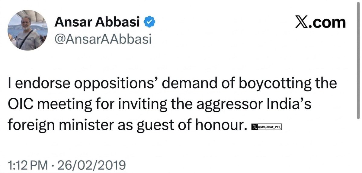 LPK_1947's tweet image. عمران خان کے دورِ حکومت میں انصار عباسی کو شدید قبض کا مسئلہ تھا۔ اپوزیشن کے ساتھ بیٹھ کر انصار عباسی نے او آئی سی کی میٹنگ کے بائیکاٹ کی بات کی تھی۔
@AnsarAAbbasi #FakeJournalist