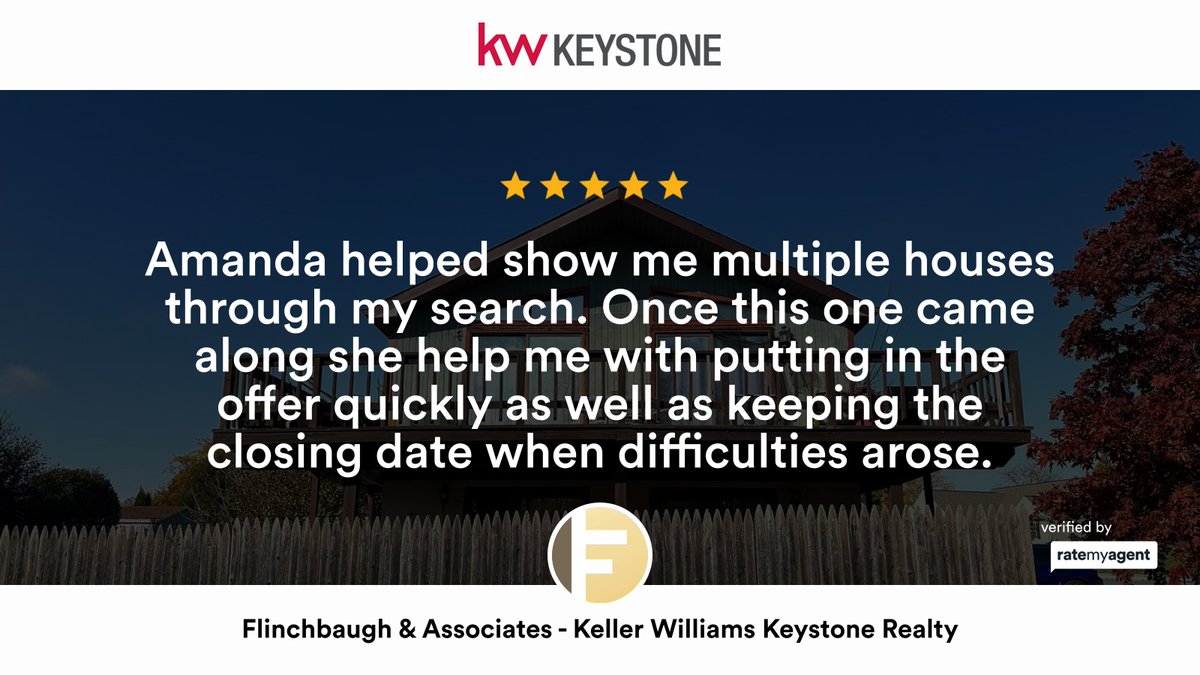 flinchbaugh's tweet photo. Our team’s latest RateMyAgent review in Weigelstown
(PA) RS201162
https://t.co/jFSQp5xNIp

...
#ratemyagent #realestate #Keller_Williams_Keystone_Realty https://t.co/IdSJVkSmOv