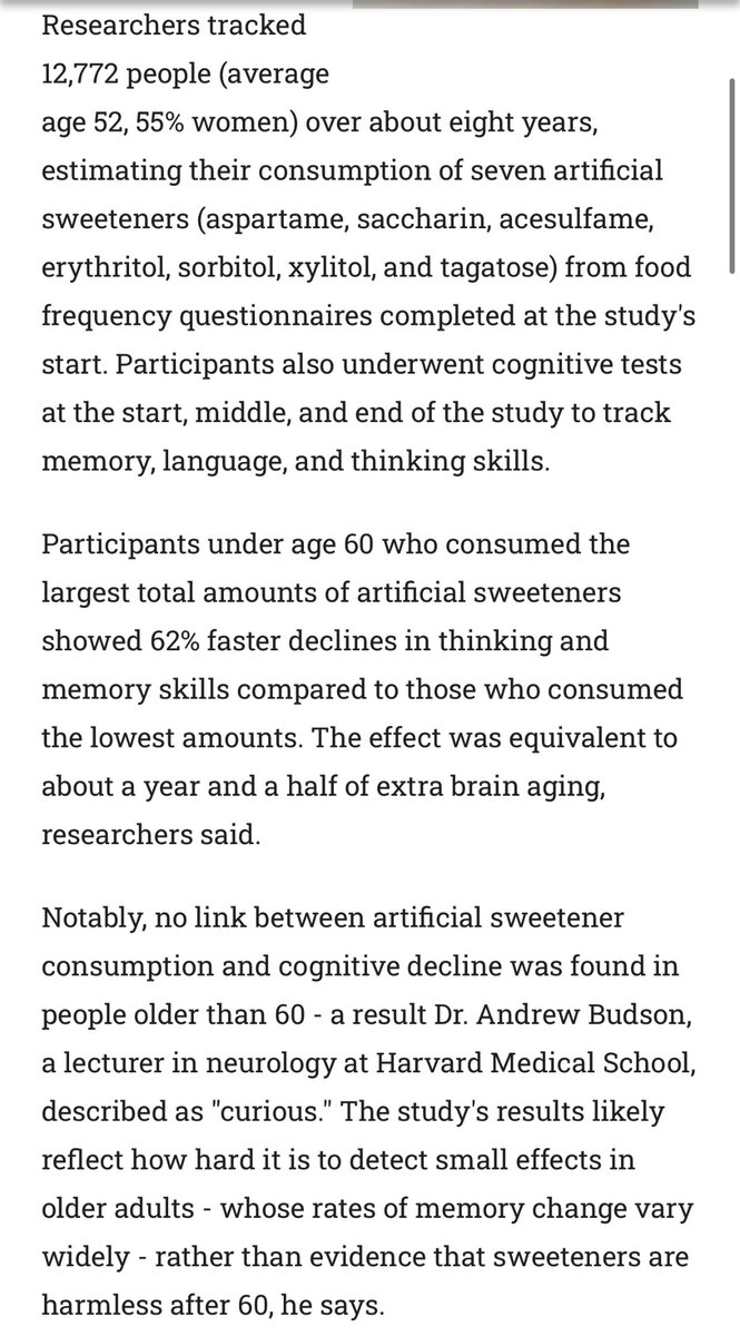 JMRLudan's tweet photo. @freganmitts The study is purely observational with no controls. In other words they just found an association, not necessarily proof that sweeteners cause anything. Many nutrition papers are problematic for the same reason. https://t.co/8C2npWok8t