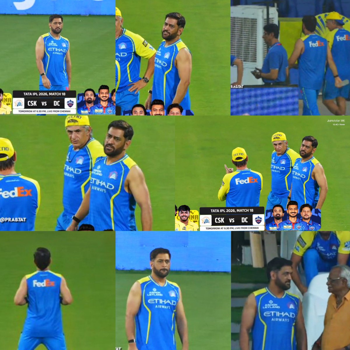 THALAA7781's tweet photo. Aura so GOATed that during RR vs RCB, they showed MS Dhoni training at Chepauk, even though he hasn’t played a single match so far🔥🔥

BAAP OF CRAZE @msdhoni 🐐 https://t.co/cRSdIy1WkV