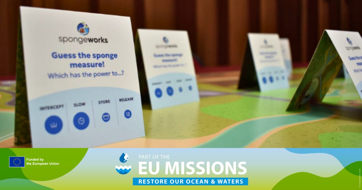 OurMissionOcean's tweet photo. #MissionOcean & Waters project #SpongeWorks is turning water and soil education into a fun game. The new Sponge Game Cards introduces the benefits and importance of water restoration! 🌊
Available in multiple languages – download the game here 👉 https://t.co/U8ZrbfN6Rz
@Cinea_EU @EUScienceInnov @EU_MARE @EU_ENV @EUClimateAction @HorizonEU @HorizonMagEU