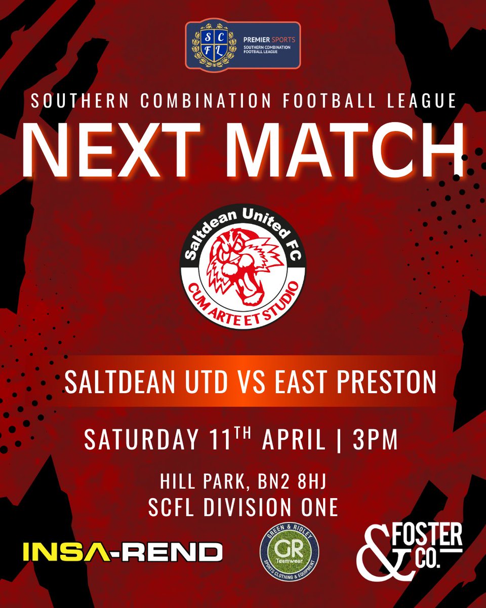 Saltdeanfc's tweet photo. We are back at Hill Park tomorrow for our penultimate home game of the season!

🆚 @EPFC2020 
📆 Saturday 11th April. 
⏰ 3pm. 
📍 Hill Park, BN2 8HJ. 
🎟️ Adults £7 / Concessions £5 / Kids free. 
🍔🍺 Food hut and Bar Open. 
🏆 SCFL Division One. 

❤️🖤COME ON YOU TIGERS❤️🖤 https://t.co/sPKd7i9PDH