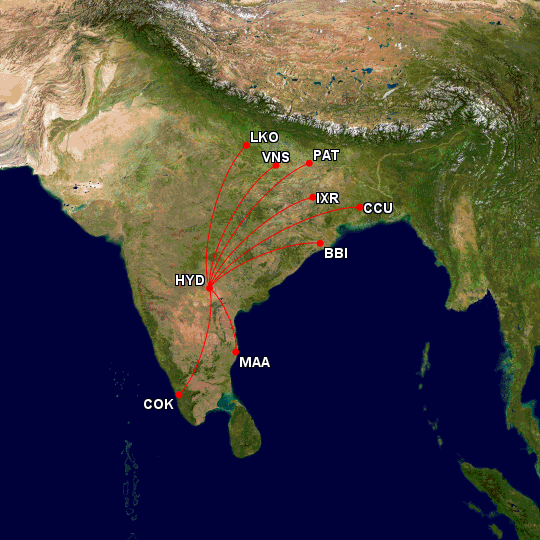 SkyHYD's tweet image. ✈️Is it IndiGo’s aggressive network or lack of a strong base airline at HYD?

Key metro routes like HYD–Kolkata&amp;amp; HYD–Chennai are now largely under IndiGo’s(monopoly) control.

Routes like Kochi, Varanasi,  Patna, Ranchi, Bhubaneswar &amp;amp; Lucknow also need more flights to handle