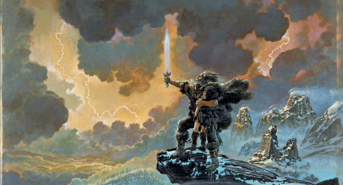 conanbycrom's tweet image. Conan the Barbarian: The Father Sword  Art by Ron Cobb 

#conanthebarbarian #arnoldschwarzenegger #fantasy #movie