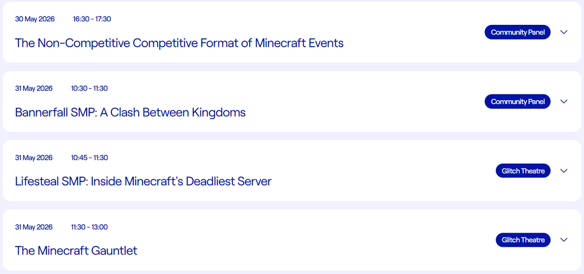 InsideMCStudios's tweet image. A Lifesteal SMP panel has been added to the TwitchCon Rotterdam schedule! 🗡️

Some of the other Minecraft panels have been reordered to different time slots and there's still no confirmation of MCC... 🤔