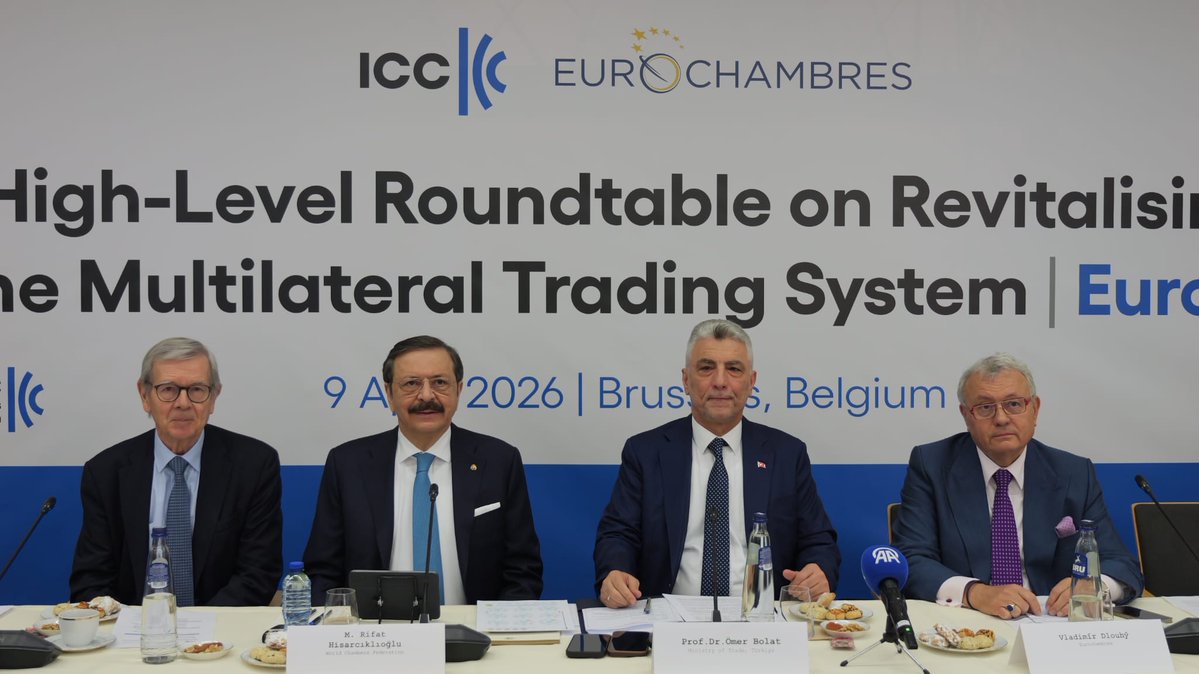 iccwbo's tweet image. The system that powers #globaltrade is being tested.

In Brussels this week, alongside @Eurochambres, we convened a high-level roundtable with Türkiye’s Minister of Trade Prof. Dr. Ömer Bolat. 

European policymakers, national chambers and business leaders explored how trade can